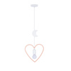 SINGLE HM LAMPA WISZĄCA 1X20W E27 IQ KIDS RÓŻOWY+BIAŁY Candellux 31-23544