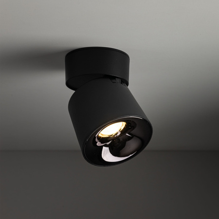 Czarna oprawa natynkowa ruchoma tuba wybór barwy światła KYOTO BLACK CCT 12W Tk Lighting 18154