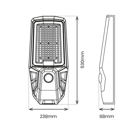 Lampa Solarna Kobra II 400W 2400lm 4000K IP65 Eko-Light EKO2512