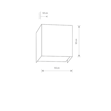 Kinkiet CUBE srebrna kostka Nowodvorski 5267