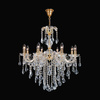 Klasyczny żyrandol kryształowy złoty – lampa wisząca do salonu i jadalni CHATEAU 8xE14 Zuma Line 14004/8-GLD