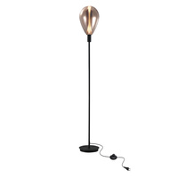 Lampa podłogowa czarna z miedzianym szklanym kloszem DENSO 20 1xG9 Candellux Studio 51-51134