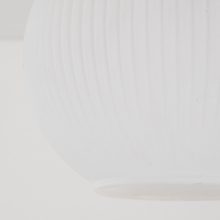 Oprawa sufitowa szklana ryflowana kula VIRLO WHITE 1XE14 Tk Lighting 11357