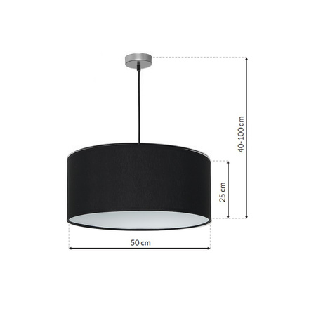 Lampa wisząca CASINO BLACK/CHROME 1xE27 Milagro ML63800