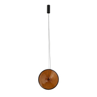 Lampa wisząca szklane koło dekoracyjny klosz w kolorze amber AURA LED Nowodvorski 12233