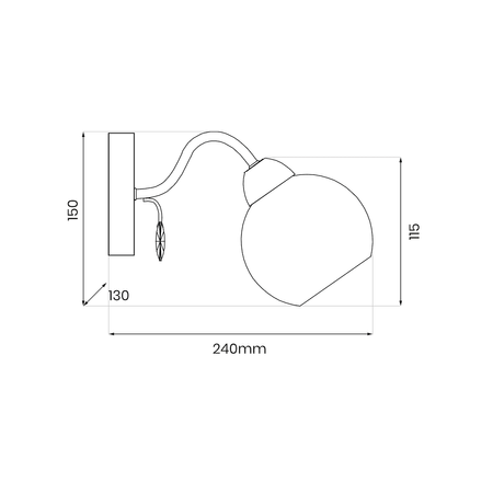 Kinkiet CONNOR White 1xE27 Milagro MLP0875