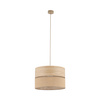 Lampa wisząca boho dzielony abażur 38cm z juty i imitacji drewna DORMA WOOD JUTA 1xE27 Tk Lighting 11786
