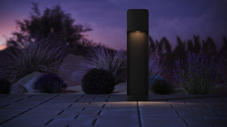 Czarny słupek ogrodowy 68cm LED 3000K Porte O481FL-L7B3K Maytoni