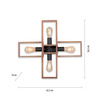Lampa sufitowa drewniana FRANKY 4xE27 Just Light 15656-18