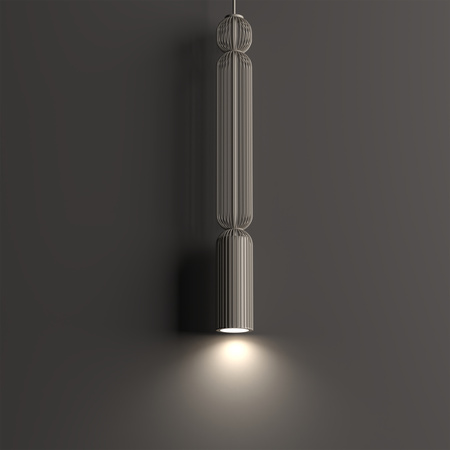Lampa wisząca druciana w kolorze beżowym 1xGU10 SINGLES A Nowodvorski 12192
