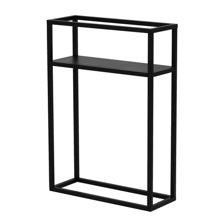 Czarny, szeroki kwietnik metalowy KS-05 KWIETNIK P z serii KAJA HOME