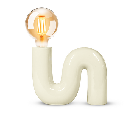 Lampka biurkowa ceramiczna vanilla POP SERPENT LX24801