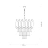 Żyrandol lampa wisząca kryształowa 5xE14 CRISTAL Chrome Milagro ML2519