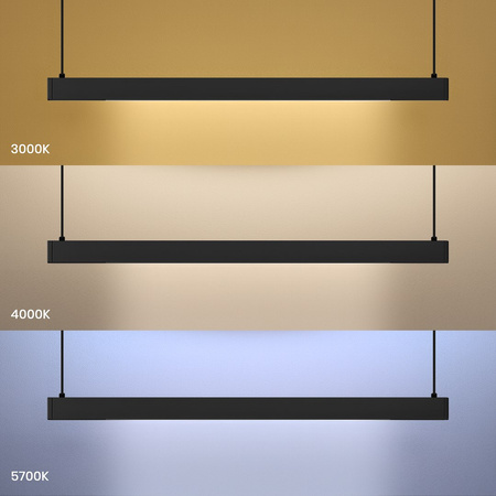 Lampa wisząca Linea Czarny 36W LED 3000K-4000K-5700K Milagro ML1784