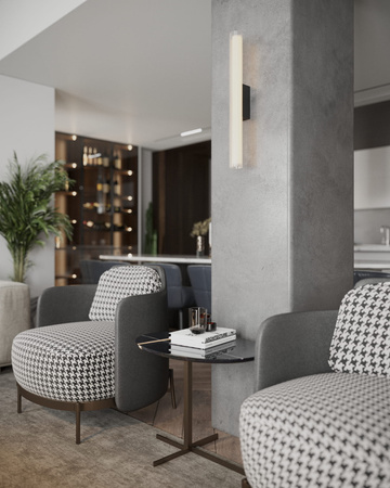 KINKIET FAYETTE 91CM 18W IP44 3000K CZARNY MAXLIGHT W0367