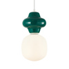 Lampa wisząca ceramiczna zielona 1xE14 Latera Italux PND-94331-1L-GRN