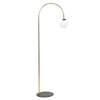 Lampa podłogowa złota łukowa z kulistym kloszem BOW 1xE14 Zuma Line 1279
