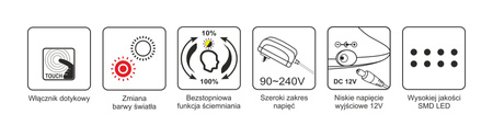 Lampka biurkowa K-BL1527 GRAFIT z serii BOLEK Kaja Lighting