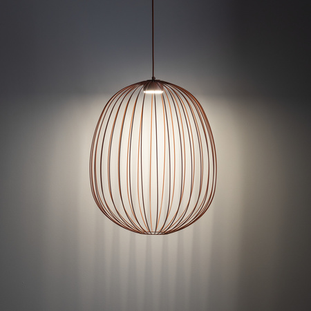 Lampa wisząca druciana w ceglanym kolorze SPHERA L BRICK 1XGX53 Tk Lighting 11302