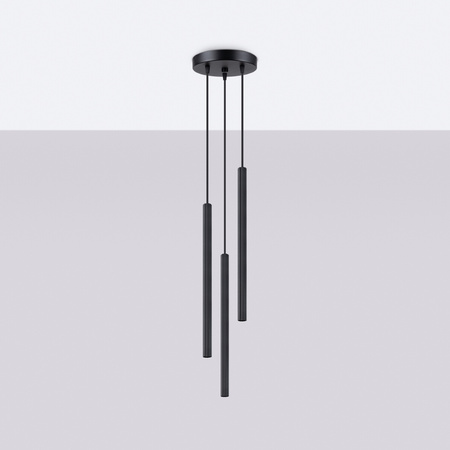 Lampa wisząca ARCHE 3P czarna Sollux SL.1341