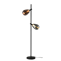 Lampa podłogowa dwa szklane klosze dymiony i miedziany DENSO 2xG9 Candellux Studio 52-51264