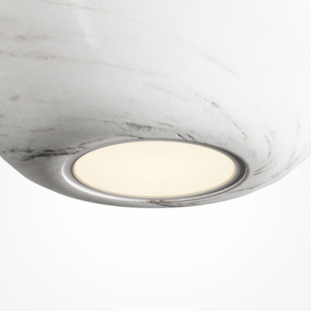 Lampa wisząca biała kula z kamienia 12cm Basic Texture 1xGU10 Maytoni  MOD461PL-01W