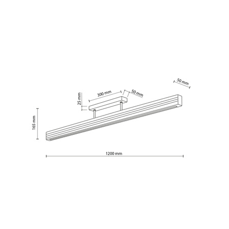 Podłużna lampa sufitowa 120cm VIGA WOOD LED SOSNA SZCZOTKOWANA ORZECH Tk Lighting 11692