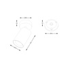 Biały ruchomy spot TORE 1xGU10 Zuma Line TLS006-WH