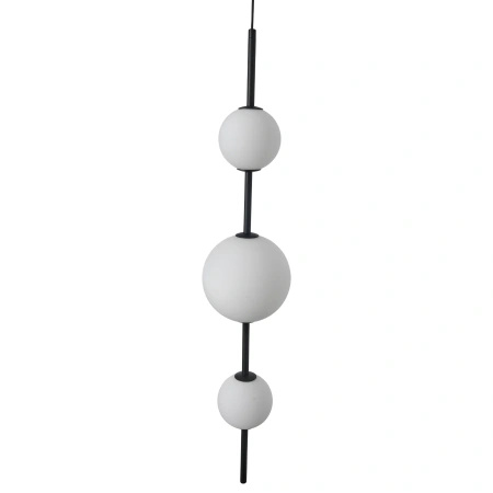Czarna lampa wisząca trzy szklane kule na jedym zwisie Bolti IP44 LED PL0109-3 Yaskr