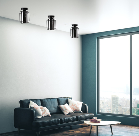 Jonera lampa sufitowa czarny 1x40w e27 klosz dymiony Candellux 31-08404