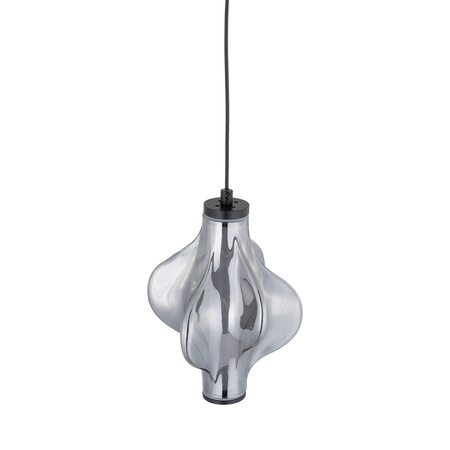 Lampa wisząca z ciekawym dymionym kloszem LED 3000K ELVA BLACK 8W Tk Lighting 18213