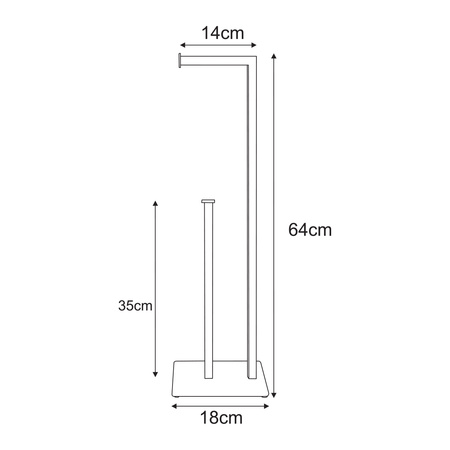 Biały stojak na papier toaletowy KS-57 PAPER STAND z serii KAJA HOME