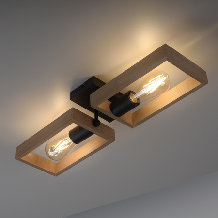 Lampa sufitowa drewniana FRANKY 2xE27 Just Light 15657-18