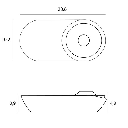 LAMPA SUFITOWA natynkowa LED VECTOR 10W BIAŁA MAXLIGHT C0267