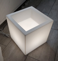 Lampa świecąca donica 40cm LIGO z pólką 20cm