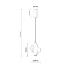 Lampa wisząca z ciekawym dymionym kloszem LED 3000K ELVA BLACK 8W Tk Lighting 18213