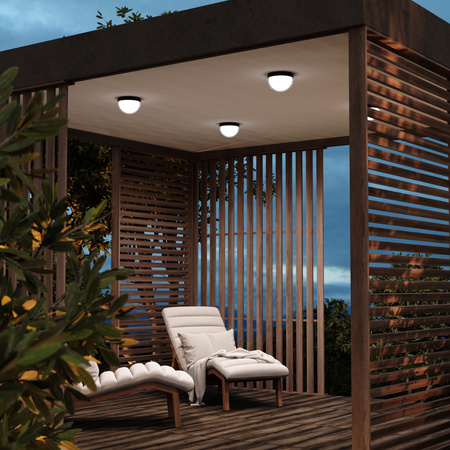 Oprawa sufitowa zewnętrzna o średnicy 18cm LED 3000K Mon O438CL-L12GF3K Maytoni