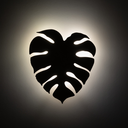 Kinkiet w kształcie liścia monstery w kolorze sabia podświetlający ściane MONSTERA SABIA 3xG9 Tk Lighting 10626