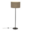 Czarna lampa stojąca do sypilani z ciekawym abażurem 1xE27 VELLUM BLACK MULTICOLOR Tk Lighting 16167
