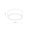 Plafon czarny do łazienki 40cm LIVO BLACK M IP54 3xE27 Tk Lighting 10986