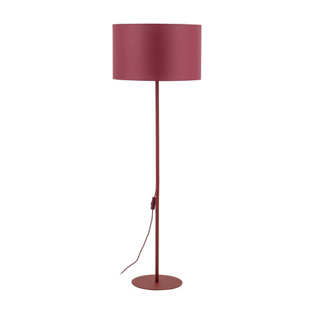 Lampa podłogowa abażur walcowy 50cm w kolorze burgund DALUM 1xE27 Tk Lighting 16230
