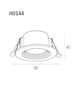 Oprawa wpustowa Helios 6 biała ze zmienną barwą światła IP44 Maxlight H0144