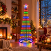 Choinka świecąca LED do domu lub ogrodu 1,8m 269LED 2700K + RGB IP44 Zielony Eko-Light Milagro EKSW2899