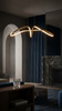 Złota lampa wisząca ledowa w stylu glamour SNOW Kaja Lighting K-8235