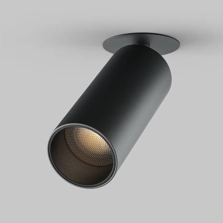Czarna oprawa podtynkowa regulowana tuba LED 4000K FOCUS LED C053CL-L12W4K-W-B Maytoni