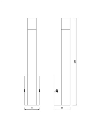 Kinkiet tuba czarna – pionowa lampa ścienna VELIC 1xG9 Zuma Line W241125801BL
