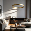 Lampa wisząca Midway Triangle złota 60cm okrąg LED 3000K Light Prestige LP-033/1P S GD Triangle