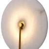 Okrągły kinkiet z marmuru Cyntia LED złoty WL0115 Yaskr