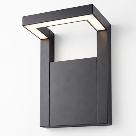 Ciemnoszary kinkiet ogrodowy LED BERGAMO GREY Kaja Lighting K-8250