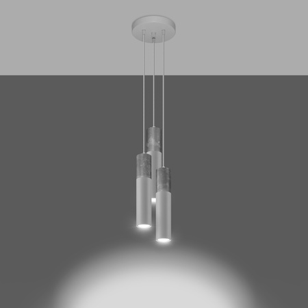 Lampa wisząca BORGIO 3P biały Sollux SL.1080